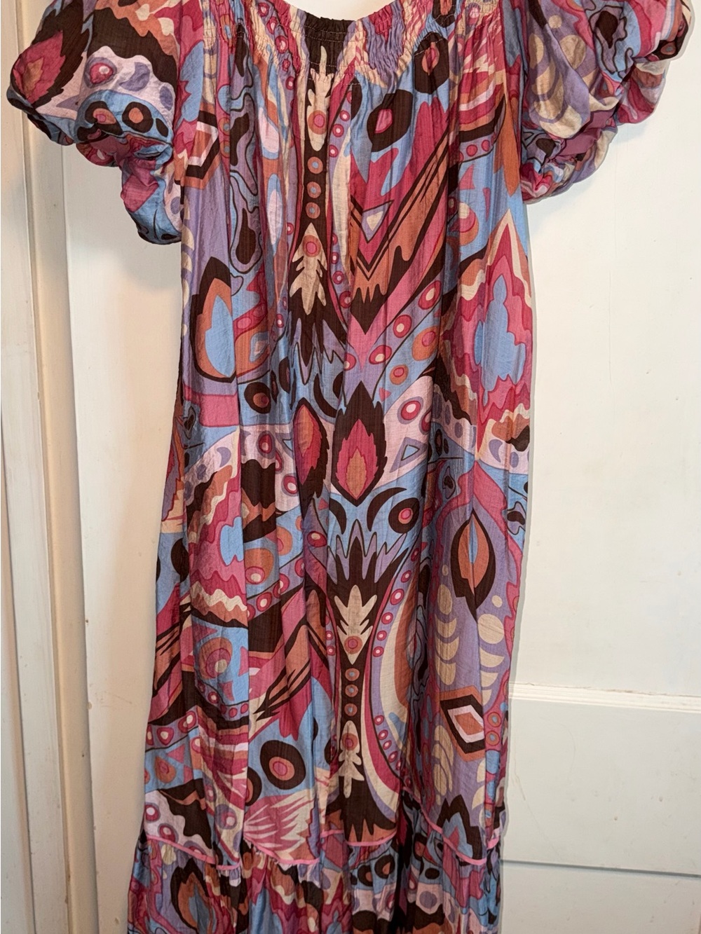 Umgee Pink and Purple Paisley Maxi Dress - Picture 2 of 5